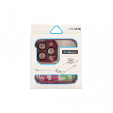 Бъмпер със защита за камерата - iPhone 13 Pro Max череша