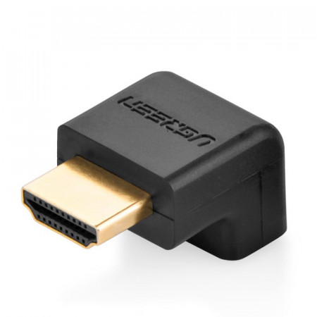 Видео адаптер UGREEN десен ъгъл HDMI към HDMI (20109) черен