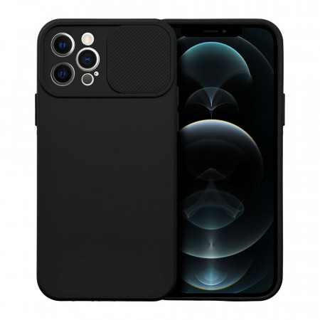 Гръб с подвижно покритие за камерата Slide - iPhone 12 Pro черен