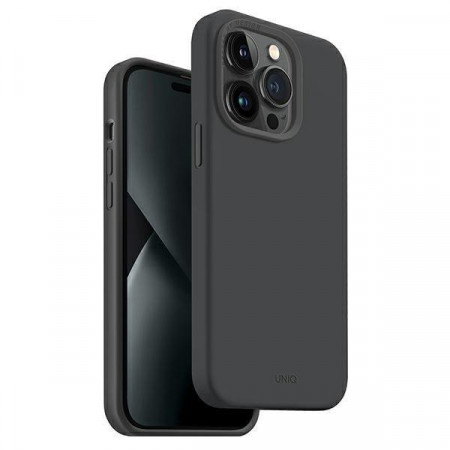 Гръб UNIQ Lino Hue Magclick - iPhone 14 Pro charcoal grey