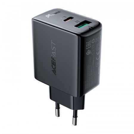Зарядно за стена ACEFAST 32W USB Type A / USB Type C PPS PD QC3.0 AFC FCP (A5) черно