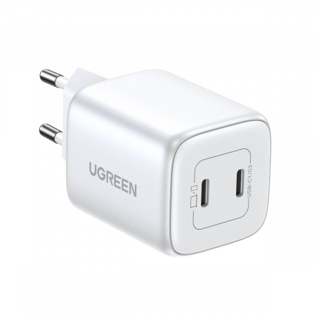Зарядно за стена UGREEN GaN 45W 2x USB Type C PD QC (CD294) бяло