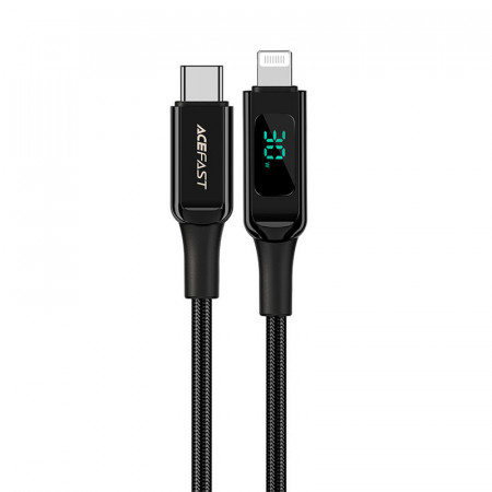 Кабел за зареждане и данни ACEFAST USB Type C към Lightning MFI 30W 3A 1.2m (C6-01) черен