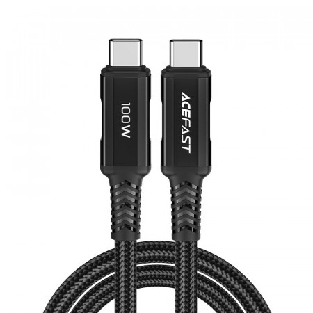 Кабел за зареждане и данни ACEFAST USB Type C към USB Type C 2m 100W 20V 5A черен (C4-03 черен)