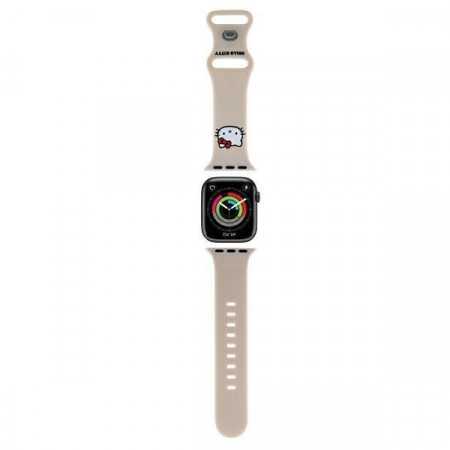 Каишка HELLO KITTY Silicone Kitty Head strap - Apple Watch 41mm Series 9 / 41mm Series 8 / 41mm Series 7 / 40mm Series 6 / 40mm SE / 40mm Series 5 / 40mm Series 4 / 38mm Series 3 / 38mm Series 2 / 38mm (1st gen) бежов