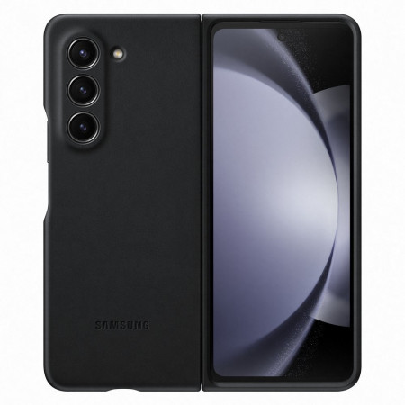 Калъф от еко кожа със защита на сгъвката PU Leather - Samsung Galaxy Z Fold5 черен
