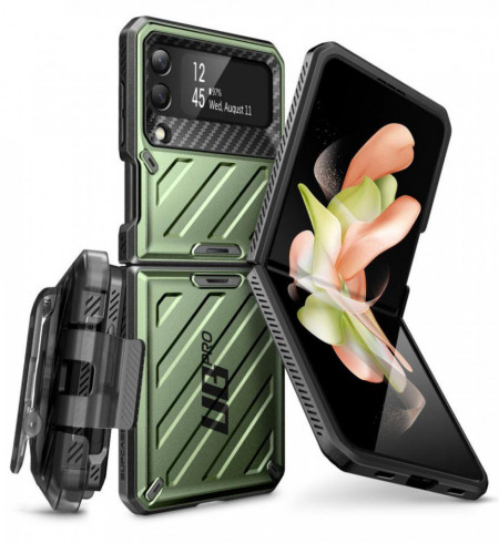 Калъф с клипс SUPCASE Unicorn Beetle Pro - Samsung Galaxy Z Flip4 зелен