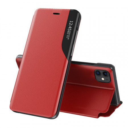 Калъф тип книга от еко кожа Eco - iPhone 13 mini червен