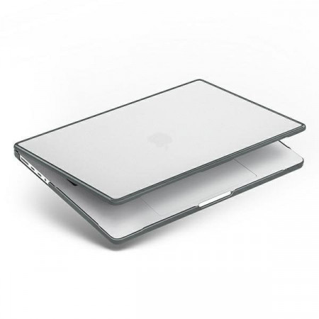Калъф UNIQ Venture - MacBook Pro 14" (2021) прозрачен с тъмносива рамка