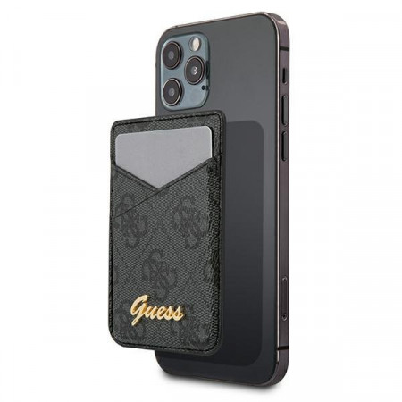 Магнитен джоб за карти GUESS 4G GUWMS4GTLBK MagSafe сив