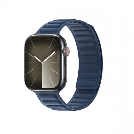 Магнитна каишка DUX DUCIS BL - Apple Watch 41mm Series 9 / 41mm Series 8 / 41mm Series 7 / 40mm Series 6 / 40mm SE / 40mm Series 5 / 40mm Series 4 / 38mm Series 3 / 38mm Series 2 / 38mm (1st gen) син