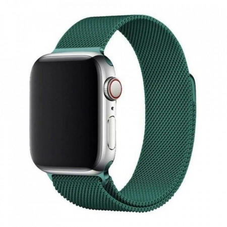 Магнитна стоманена каишка за часовник - Apple Watch 41mm Series 7 зелен