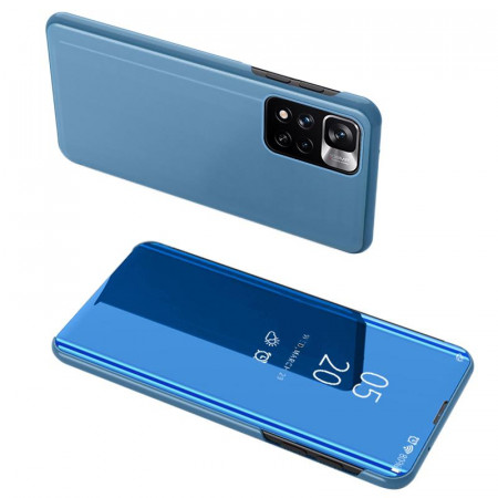 Огледален калъф тип книга Clear View - Xiaomi Redmi Note 11 / 11S син