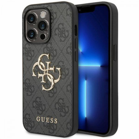 Оригинален гръб GUESS 4G Big Metal Logo - iPhone 15 Pro Max сив