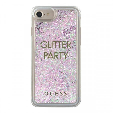 Оригинален гръб GUESS Liquid Glitter Party GUHCP7GLUQPU - iPhone 6 / 7 / 8 / SE 2020 лилав