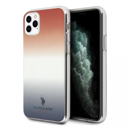Оригинален гръб US POLO Gradient USHCN65TRDGRB - iPhone 11 Pro Max син / червен