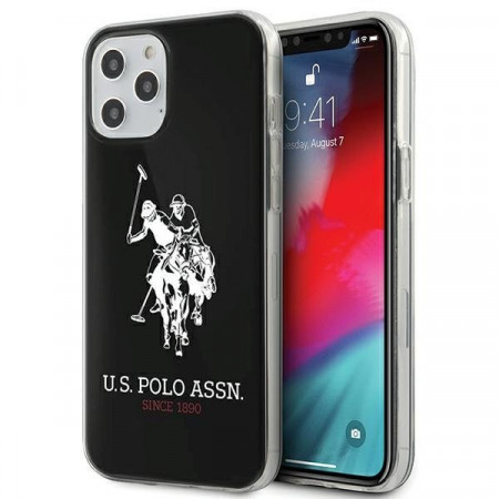 Оригинален гръб US POLO Shiny Big Logo USHCP12LTPUHRBK - iPhone 12 Pro Max черен