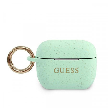 Оригинален силиконов калъф GUESS GUACAPSILGLGN - AirPods Pro зелен