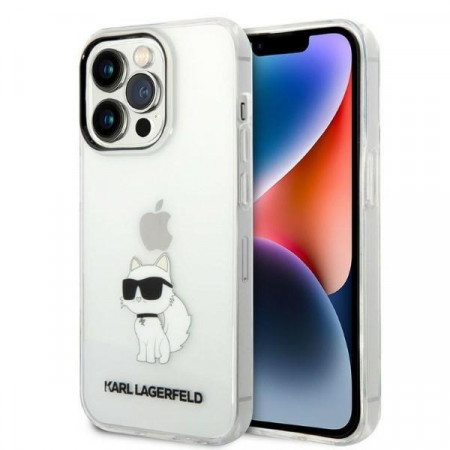 Оригинален твърд гръб KARL LAGERFELD Ikonik Choupette KLHCP14XHNCHTCT - iPhone 14 Pro Max прозрачен