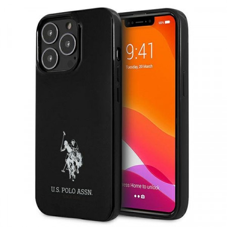 Оригинален твърд гръб US POLO Horses Logo USHCP13XUMHK - iPhone 13 Pro Max черен
