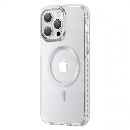 Прозрачен гръб с рамка KINGXBAR PQY Ice Crystal MagSafe - iPhone 14 Plus сребрист
