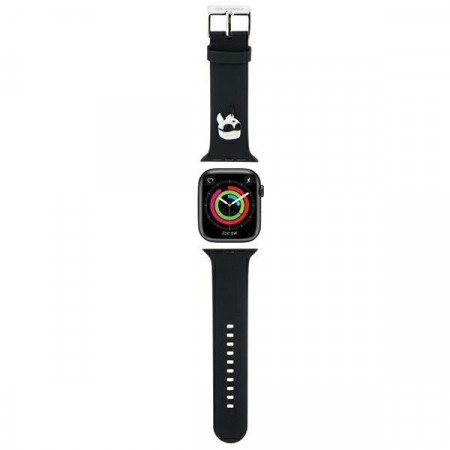 Силиконова каишка Karl lagerfeld 3D Rubber Karl Head strap - Apple Watch Ultra 49mm / Ultra 2 49mm / 45mm Series 9 / 45mm Series 8 / 45mm Series 7 / 44mm SЕ (2nd gen) / 44mm SE / 44mm Series 6 / 44mm Series 5 / 44mm Series 4 / 42mm Series 3 / 42mm Series