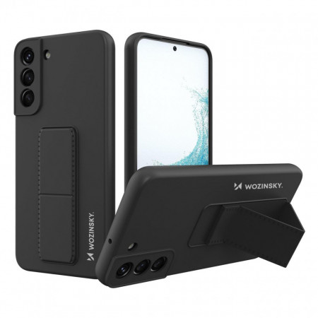 Силиконов гръб със стойка WOZINSKY Kickstand - Samsung Galaxy S22 Plus 5G черен