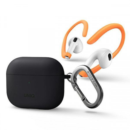 Силиконов калъф за слушалки UNIQ Nexo - AirPods 3 + куки сив