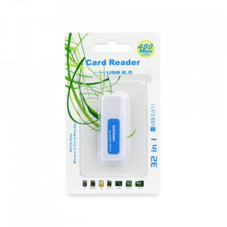 Четец за карта памет USB Titanium SDHC/SD / mmC / RS-mmC / mini-SD(adapter) / Micro USB SD(adapter) / TF(adapter) / XD / MS / MS DUO / MS Pro DUO 2.0