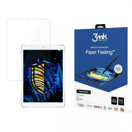 2 бр. гъвкав протектор подходящ и за стилус 3mk Paper Feeling - iPad Air 9.7" (1st gen 2013) прозрачен