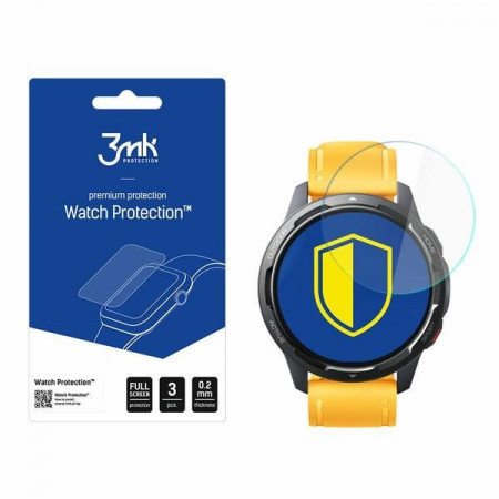 3 бр. гъвкав протектор с пълно покритие 3mk Watch Protection v. FlexibleGlass Lite - Xiaomi Mi Watch S1 Active
