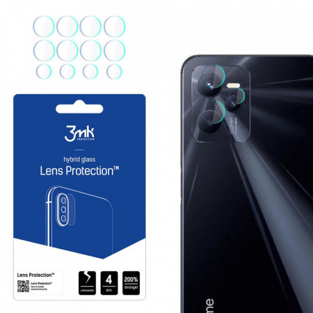 4 бр. гъвкав протектор за камера 3mk Lens Protection - Realme C35 прозрачен