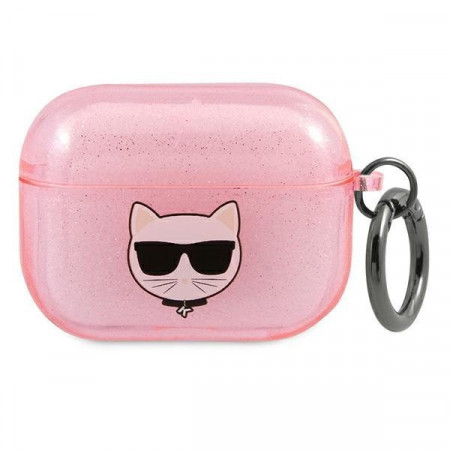 Karl Lagerfeld KLA3UCHGP AirPods 3 cover Glitter Choupette розов