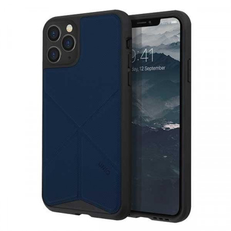 Гръб със стойка UNIQ Transforma - iPhone 11 Pro тъмносиня пантера