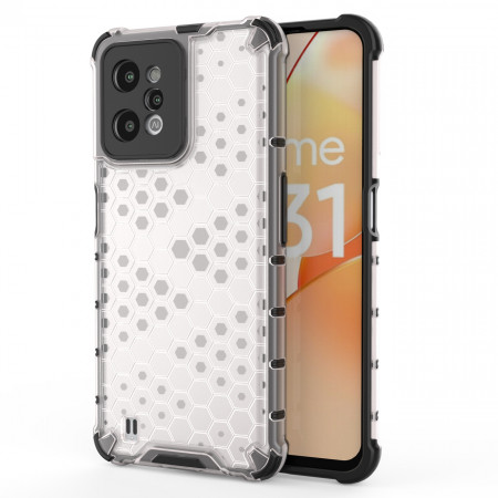 Гръб Honeycomb Armor със силиконов бъмпер - Realme C31 прозрачен