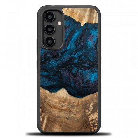 Дървен гръб BEWOOD Unique Wood and Resin - Samsung Galaxy A54 5G Neptune тъмносин / черен