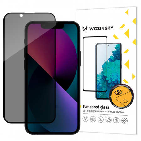Закален стъклен протектор WOZINSKY с филтър за поверителност - iPhone 14 Plus / 13 Pro Max