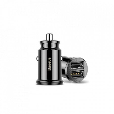 Зарядно за кола BASEUS Grain mini 3.1A 2x USB Type A (CCALL-ML01) черно
