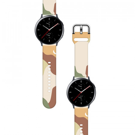 Каишка за часовник Strap Moro - Samsung Galaxy Watch4 Classic 42mm wristband bracelet (16) черен камуфлаж