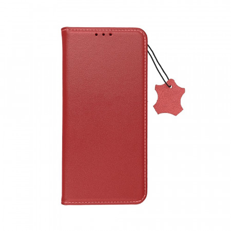 Калъф тип книга от естествена кожа FORCELL Smart Pro - Xiaomi 12 Lite бордо