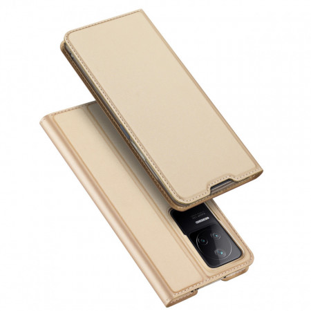 Калъф тип книга DUX DUCIS Skin Pro - Xiaomi Poco F4 златист