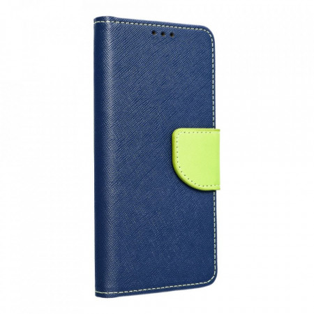 Калъф тип книга Fancy - Xiaomi 12 / 12X тъмносин / лайм