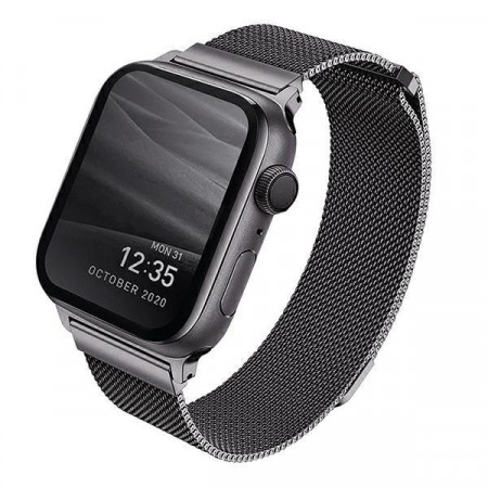 Метална каишка за часовник UNIQ Dante - Apple Watch 40mm SE / 40mm Series 6 / 40mm Series 5 / 40mm Series 4 графит