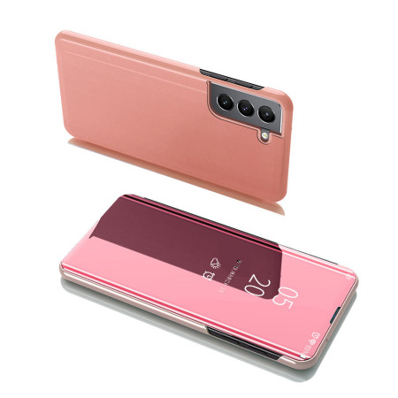 Огледален калъф тип книга Clear View - Samsung Galaxy S22+ розов