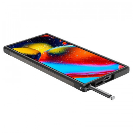 Оригинален гръб със стойка SPIGEN Tough Armor - Samsung Galaxy S24 Ultra металносив