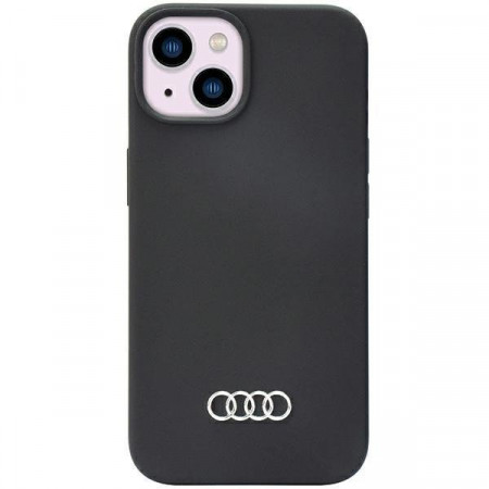 Оригинален гръб AUDI Silicone AU-LSRIP14-Q3 / D1-BK - iPhone 14 черен