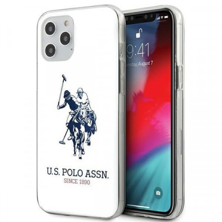 Оригинален гръб US POLO Shiny Big Logo USHCP12LTPUHRWH - iPhone 12 Pro Max бял