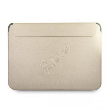 Оригинален калъф за лаптоп GUESS Saffiano Script GUCS13PUSASLG 13" златен