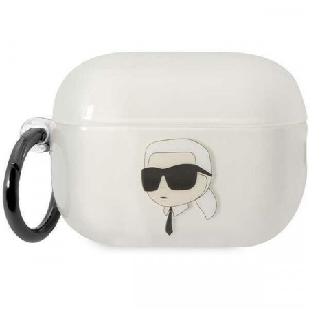 Оригинален калъф за слушалки Karl LAGERFELD Ikonik Karl KLAP2HNIKTCT - AirPods Pro 2 прозрачен