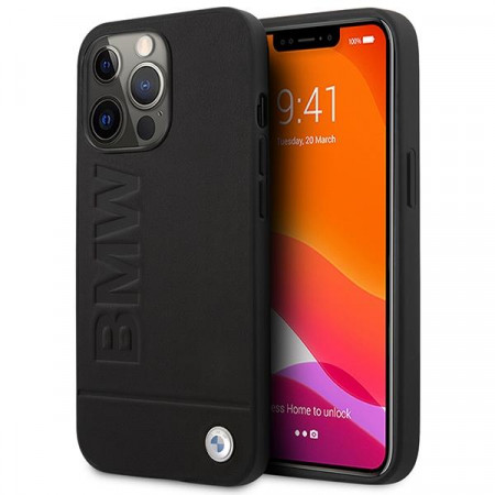 Оригинален твърд гръб BMW Signature Logo Imprint MagSafe BMHMP14XSLLBK - iPhone 14 Pro Max черен